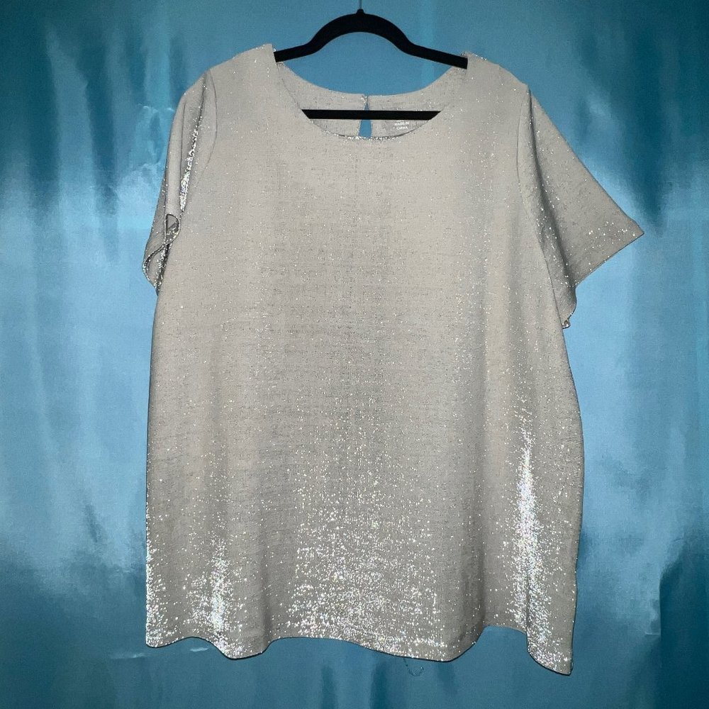 Jessica London Silver Lame Top 22/24